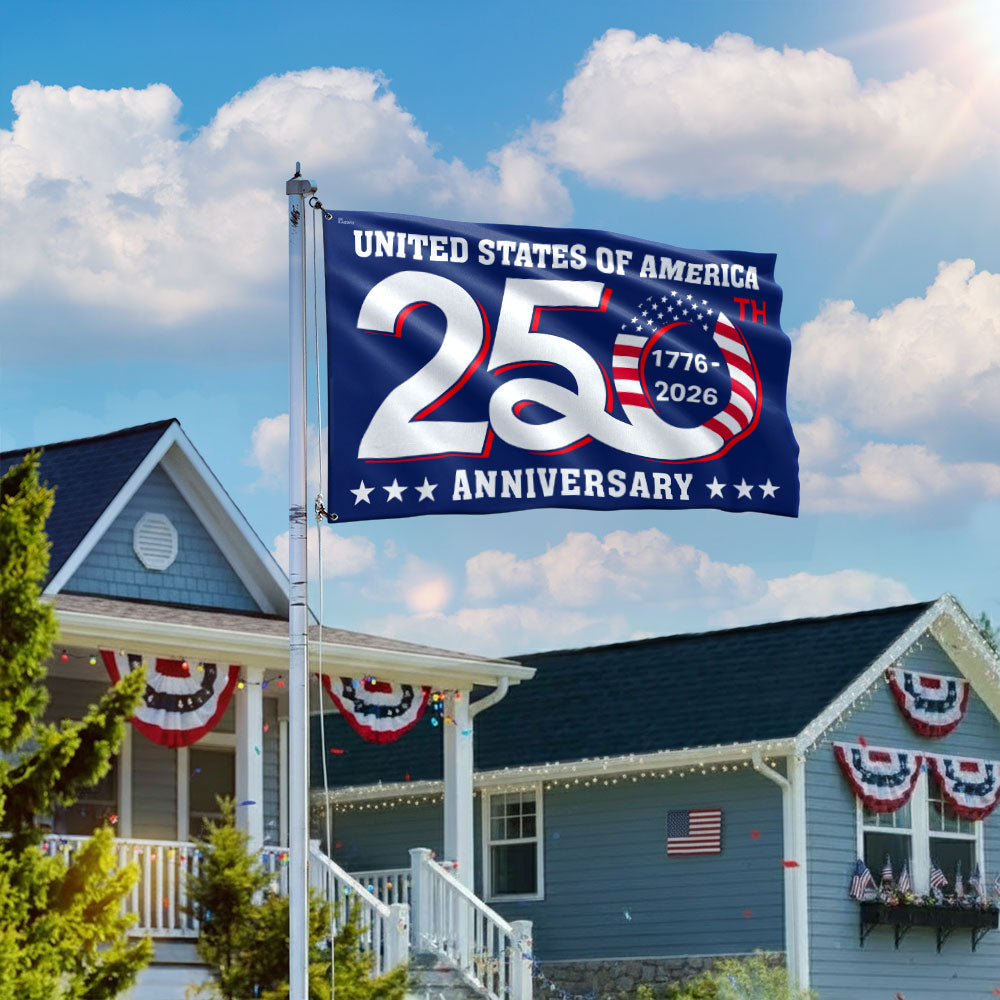 Last Day 49% OFF🔥250th Anniversary USA Commemorative Flag (3x5 Ft),Double-Sided Embroidered
