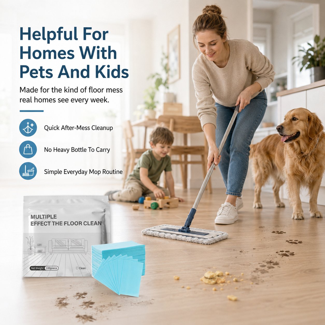 【ONLY $12.99 EACH🔥LAST DAY 50% OFF -100-Piece Multi-Surface Floor Cleaning Tablets