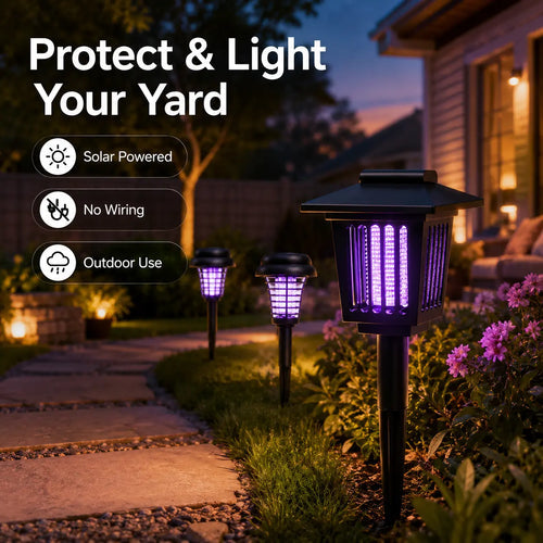 🦟❌Solar-Powered Mosquito Killer Lamp-Outdoor Solar LED Mosquito Killer Garden Lamp