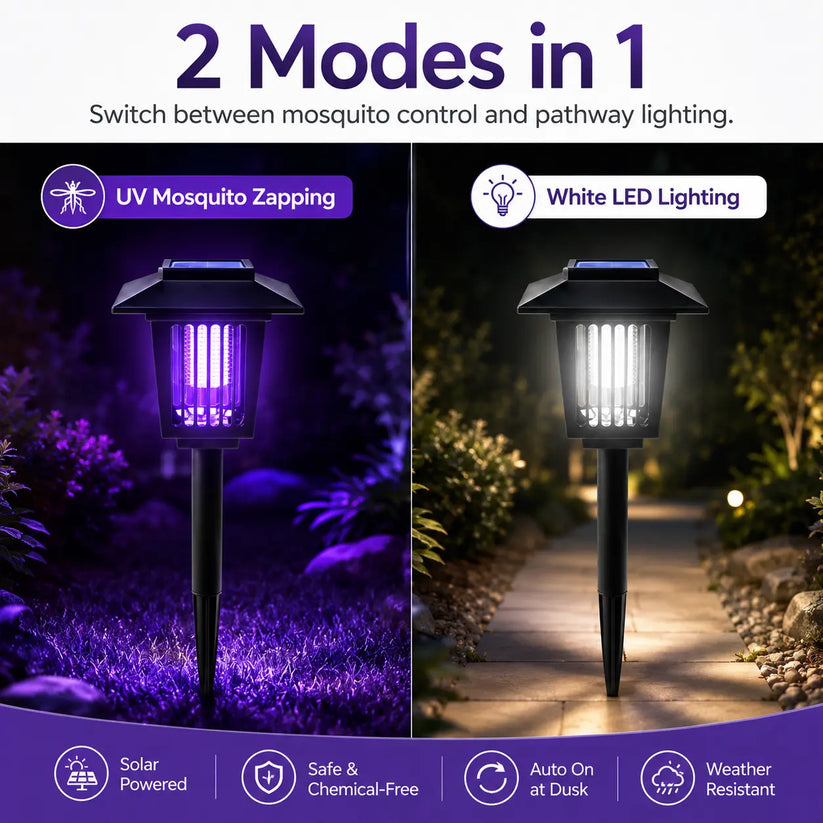 🦟❌Solar-Powered Mosquito Killer Lamp-Outdoor Solar LED Mosquito Killer Garden Lamp