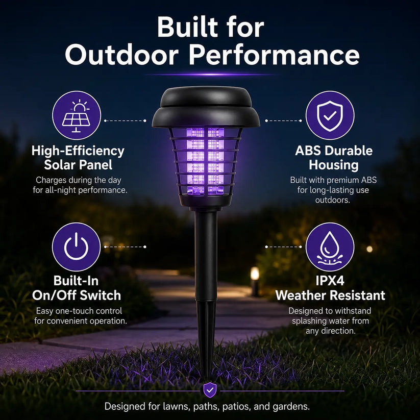 🦟❌Solar-Powered Mosquito Killer Lamp-Outdoor Solar LED Mosquito Killer Garden Lamp
