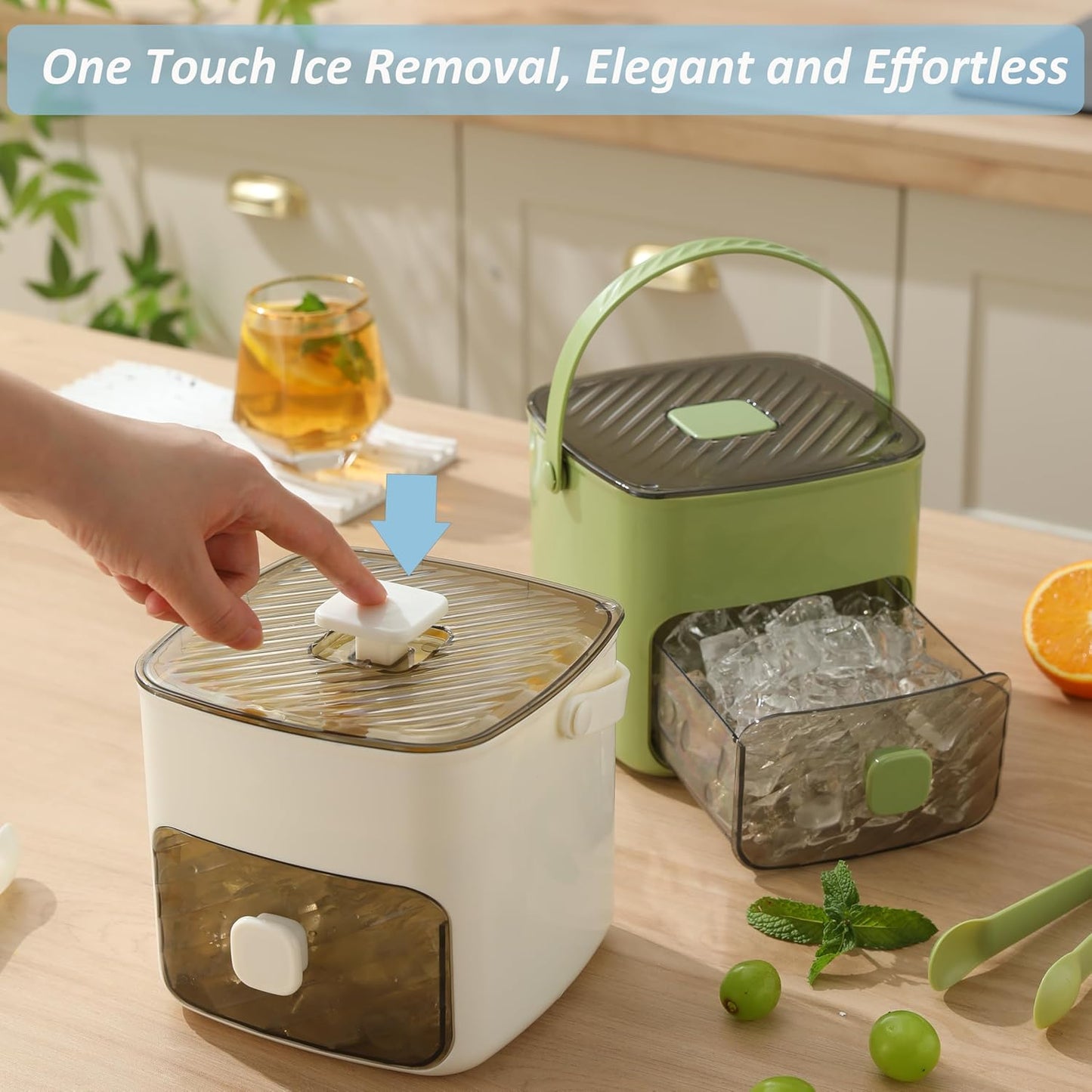 🧊❄️Ice Cube Tray with Lid and Bin – Make Ice-Making Simple