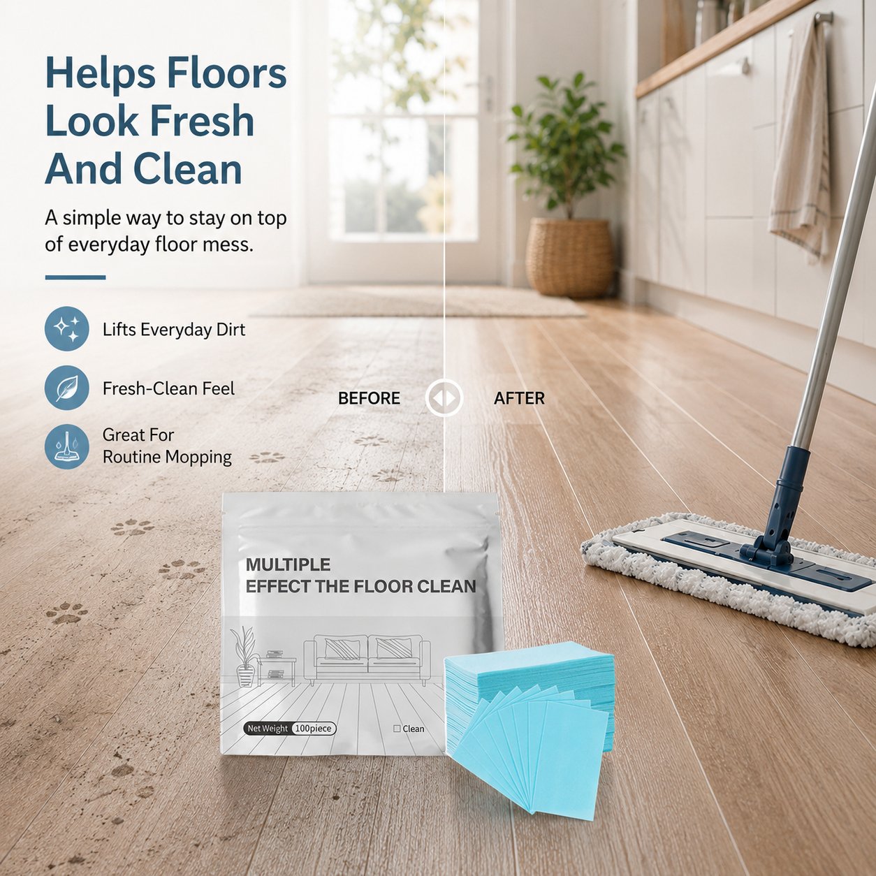 【ONLY $12.99 EACH🔥LAST DAY 50% OFF -100-Piece Multi-Surface Floor Cleaning Tablets