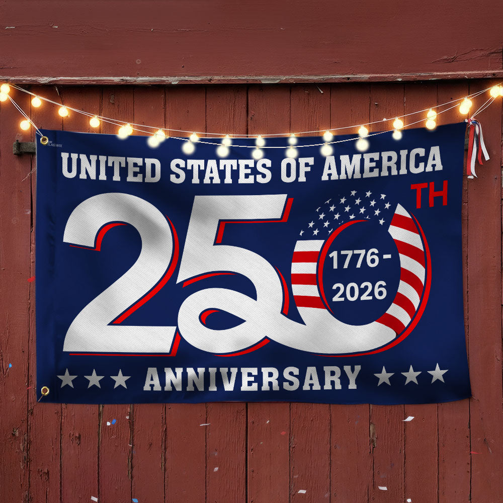 Last Day 49% OFF🔥250th Anniversary USA Commemorative Flag (3x5 Ft),Double-Sided Embroidered