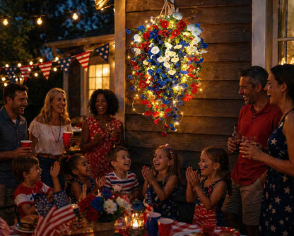 ✨ Celebrate America's 250th Anniversary with Patriotic Hanging Flower Baskets