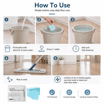 【ONLY $12.99 EACH🔥LAST DAY 50% OFF -100-Piece Multi-Surface Floor Cleaning Tablets