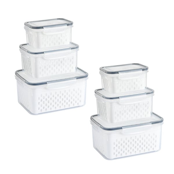 Food Storage Containers for Fridge with Removable Colander