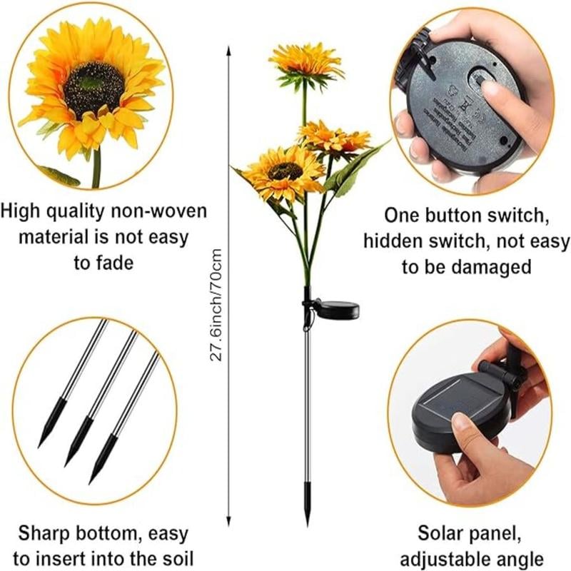 🌻50% off🌞Solar LED Sunflower Garden Lights-29.6inch/74cm